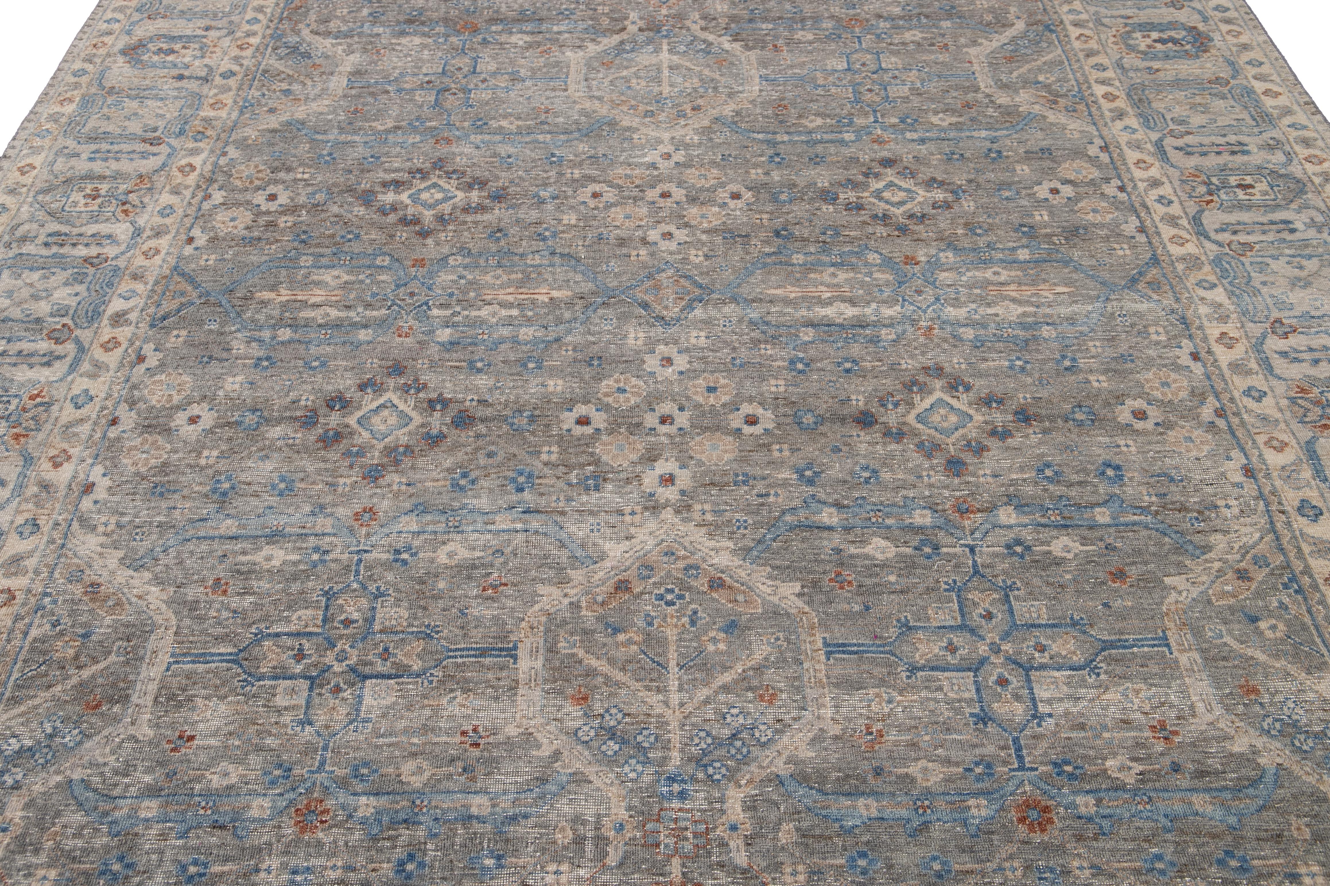 21st Century Contemporary Wilton Indian Wool Rug For Sale 7