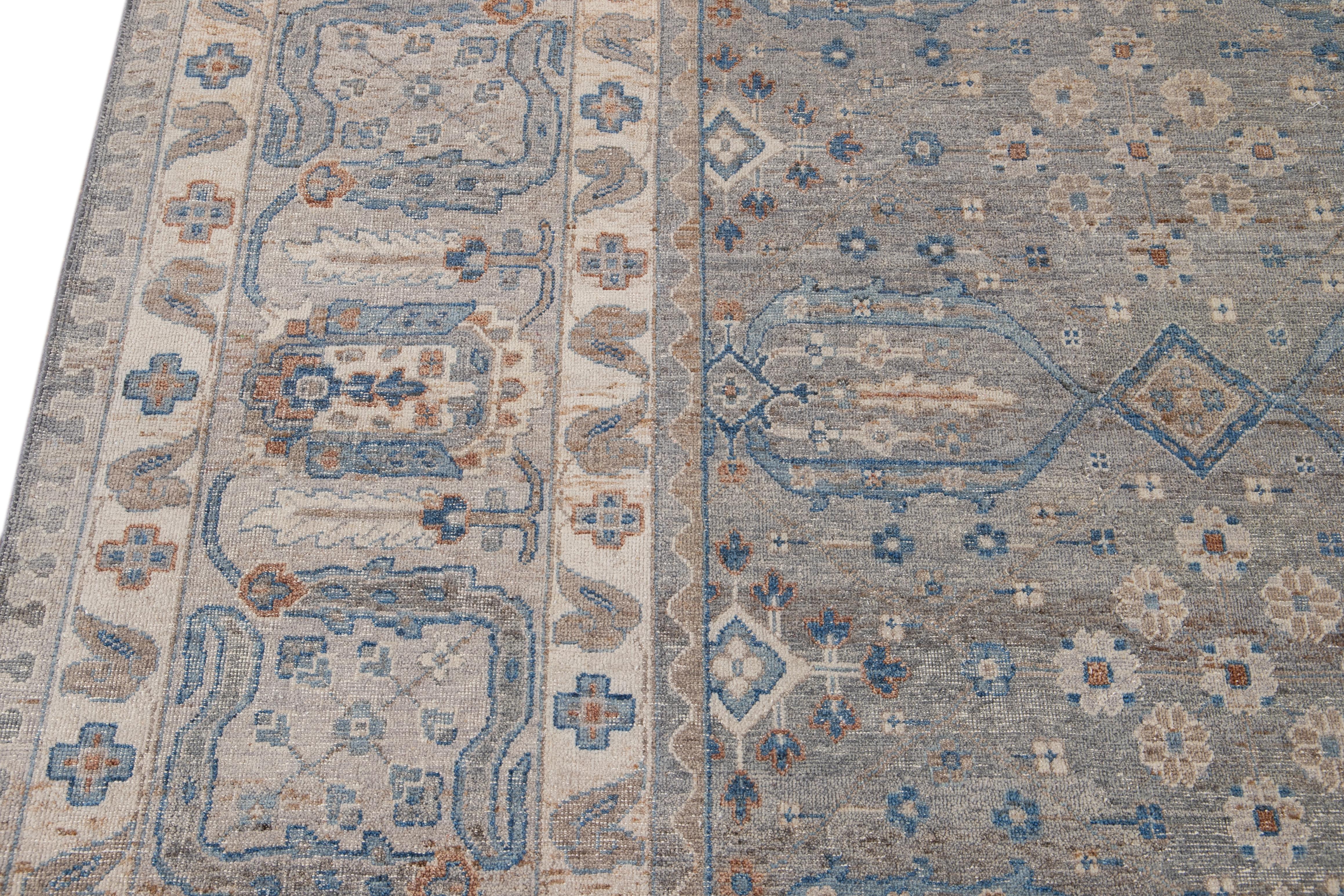 21st Century Contemporary Wilton Indian Wool Rug im Angebot 5
