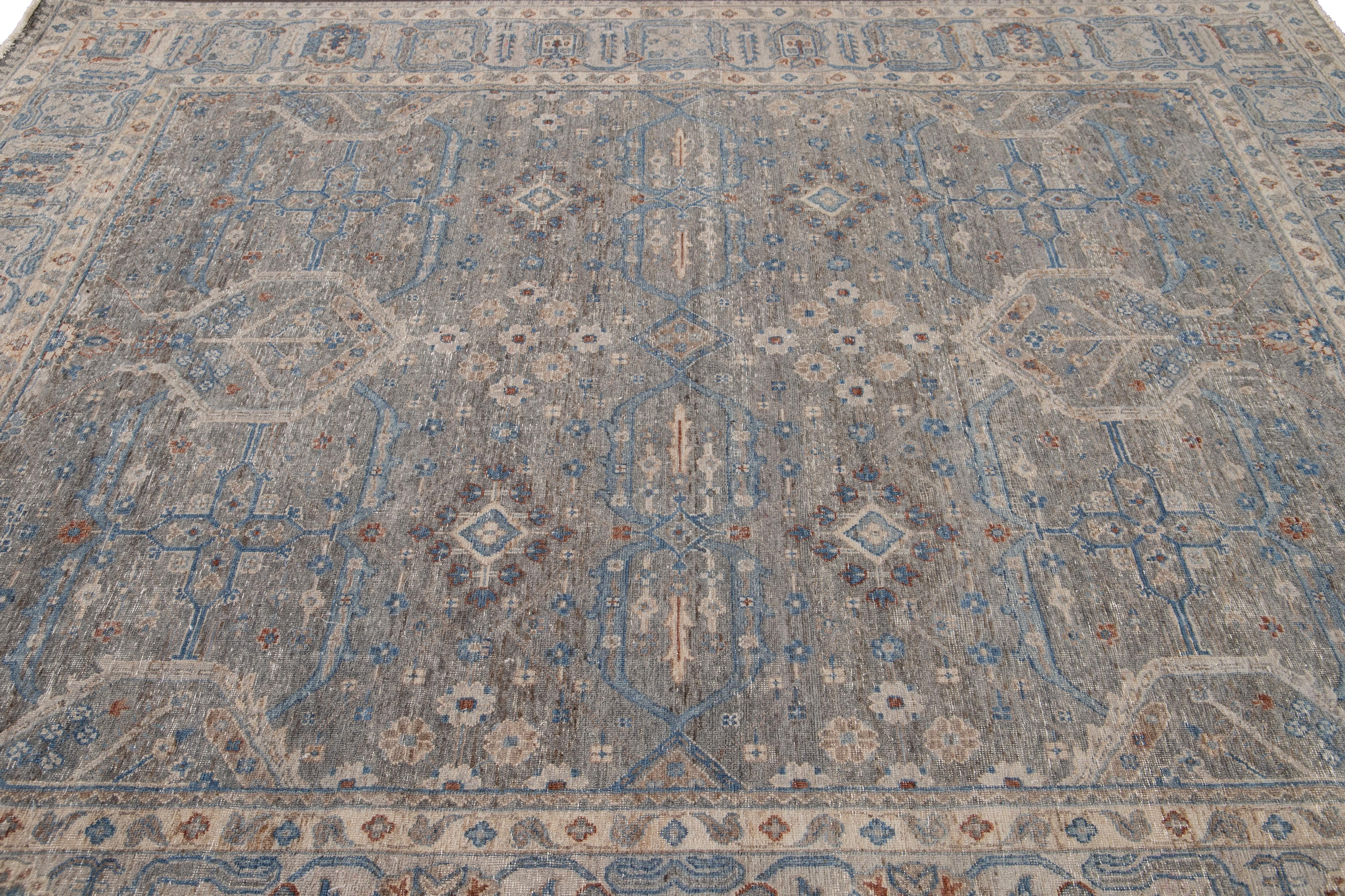 21st Century Contemporary Wilton Indian Wool Rug For Sale 9