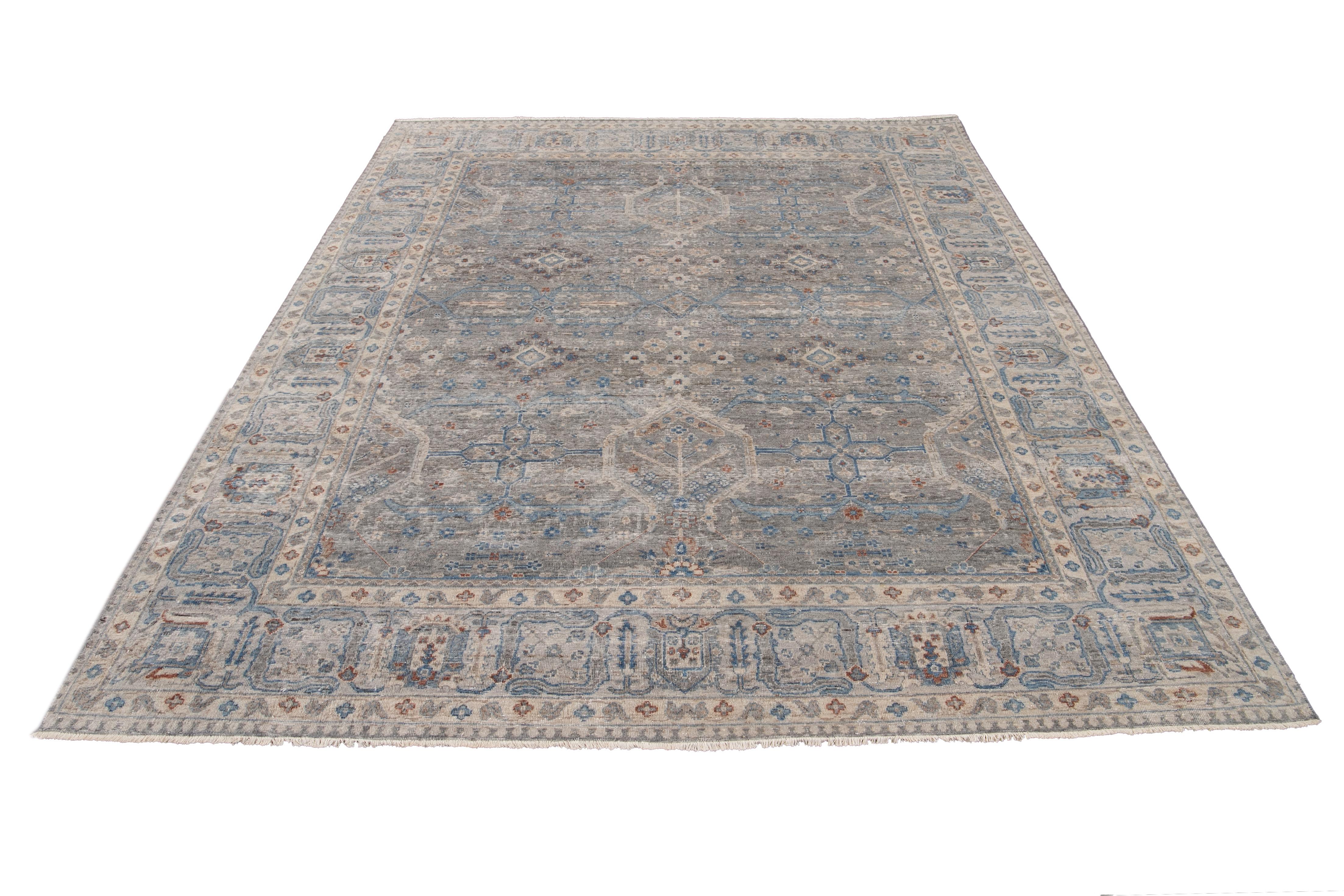 21st Century Contemporary Wilton Indian Wool Rug For Sale 12