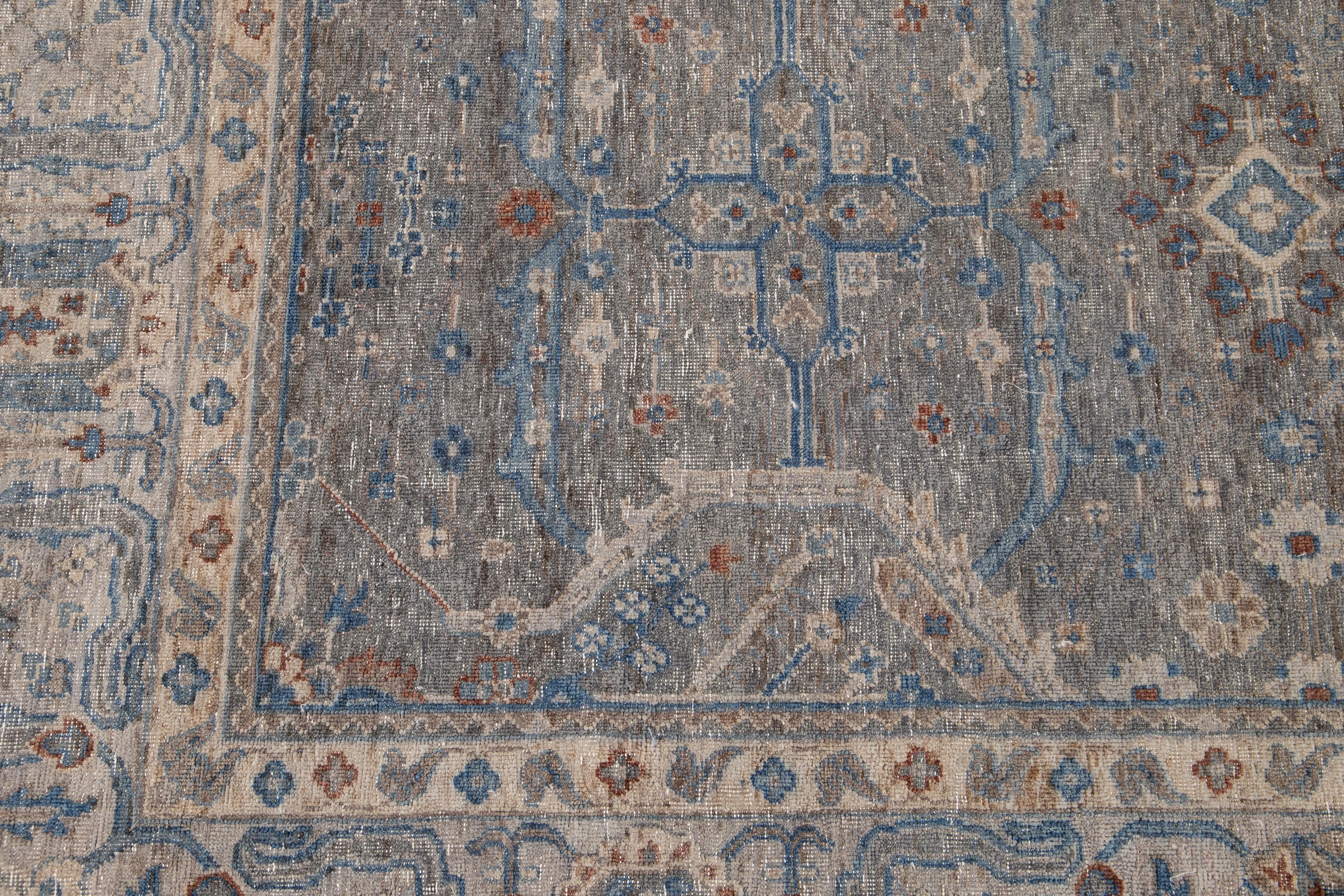 Tapis contemporain en laine indienne Wilton du 21e siècle en vente 1