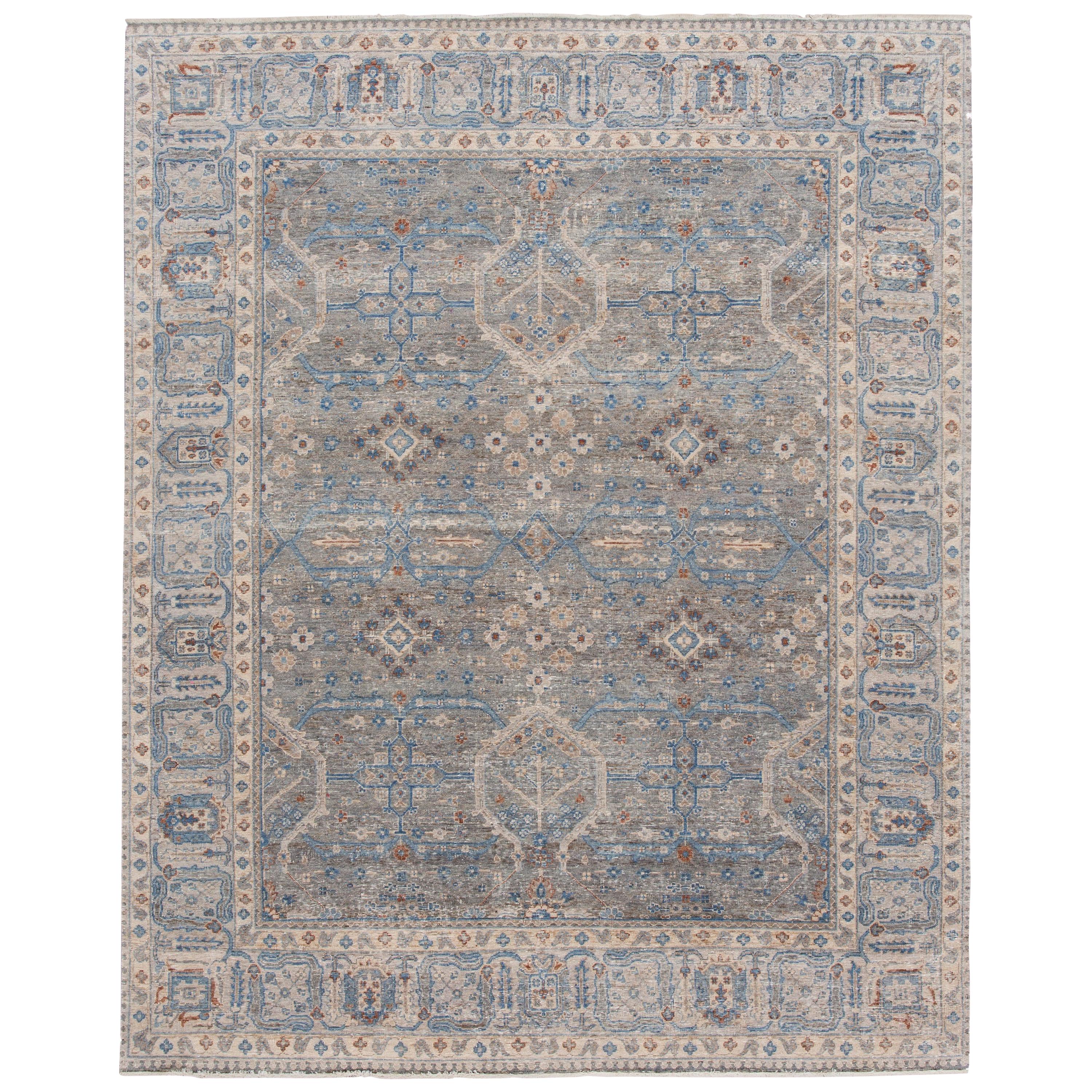 Tapis contemporain en laine indienne Wilton du 21e siècle en vente