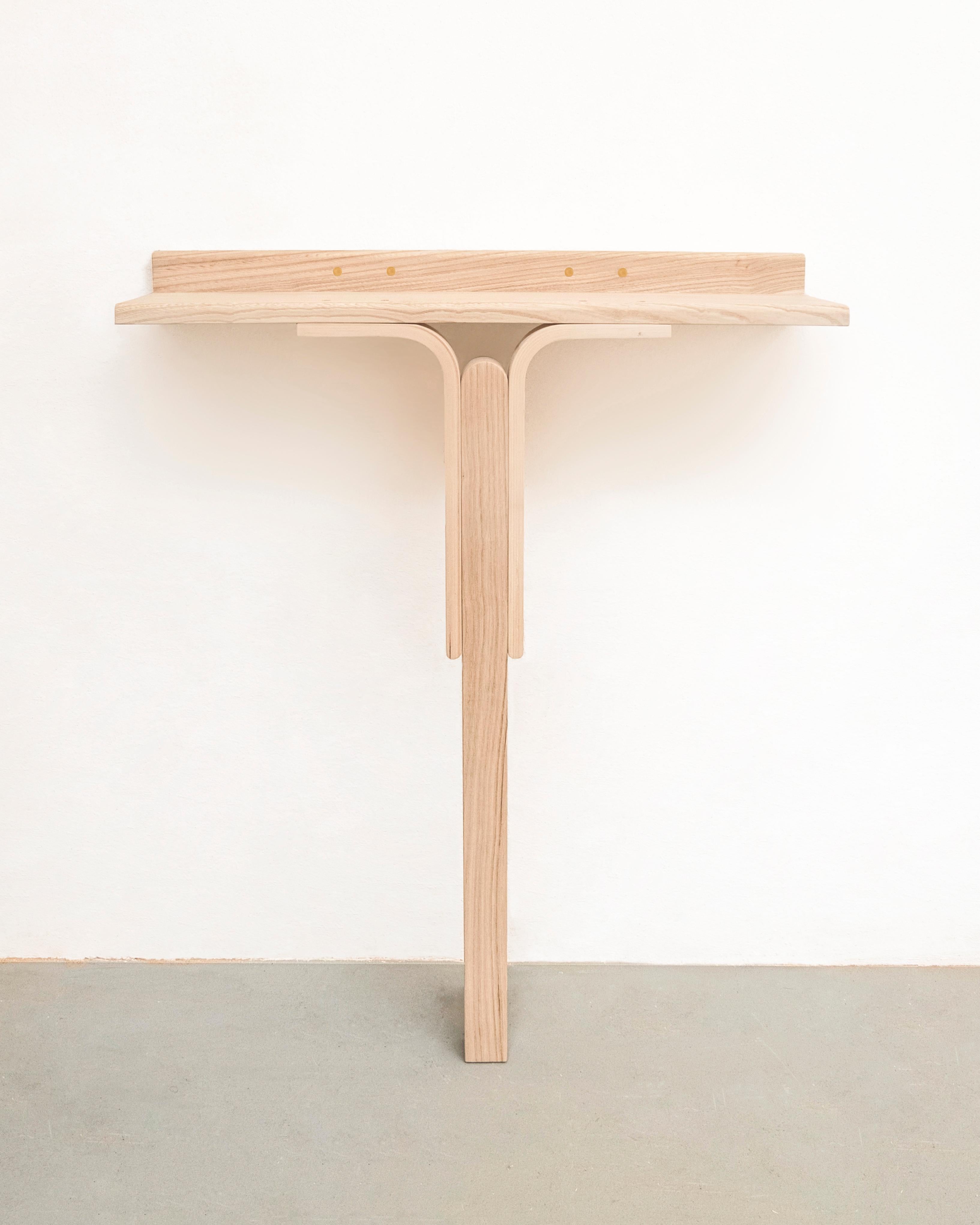 Hand-Carved 21st Century, Contemporary Wood Console Table Handmade in Italy by Ilabianchi For Sale