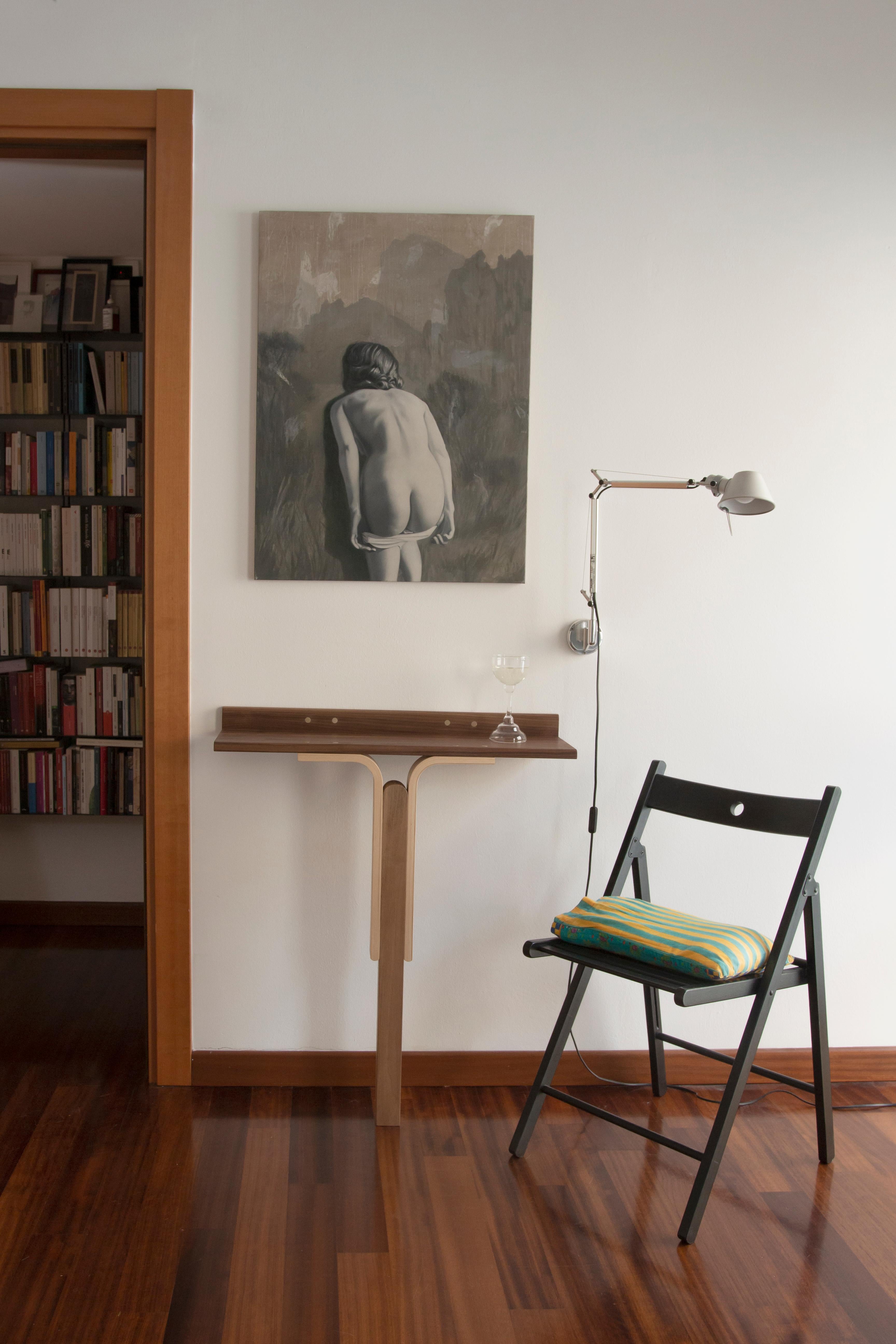 Console en bois contemporaine du XXIe siècle fabriquée à la main en Italie par Ilaria Bianchi en vente 2