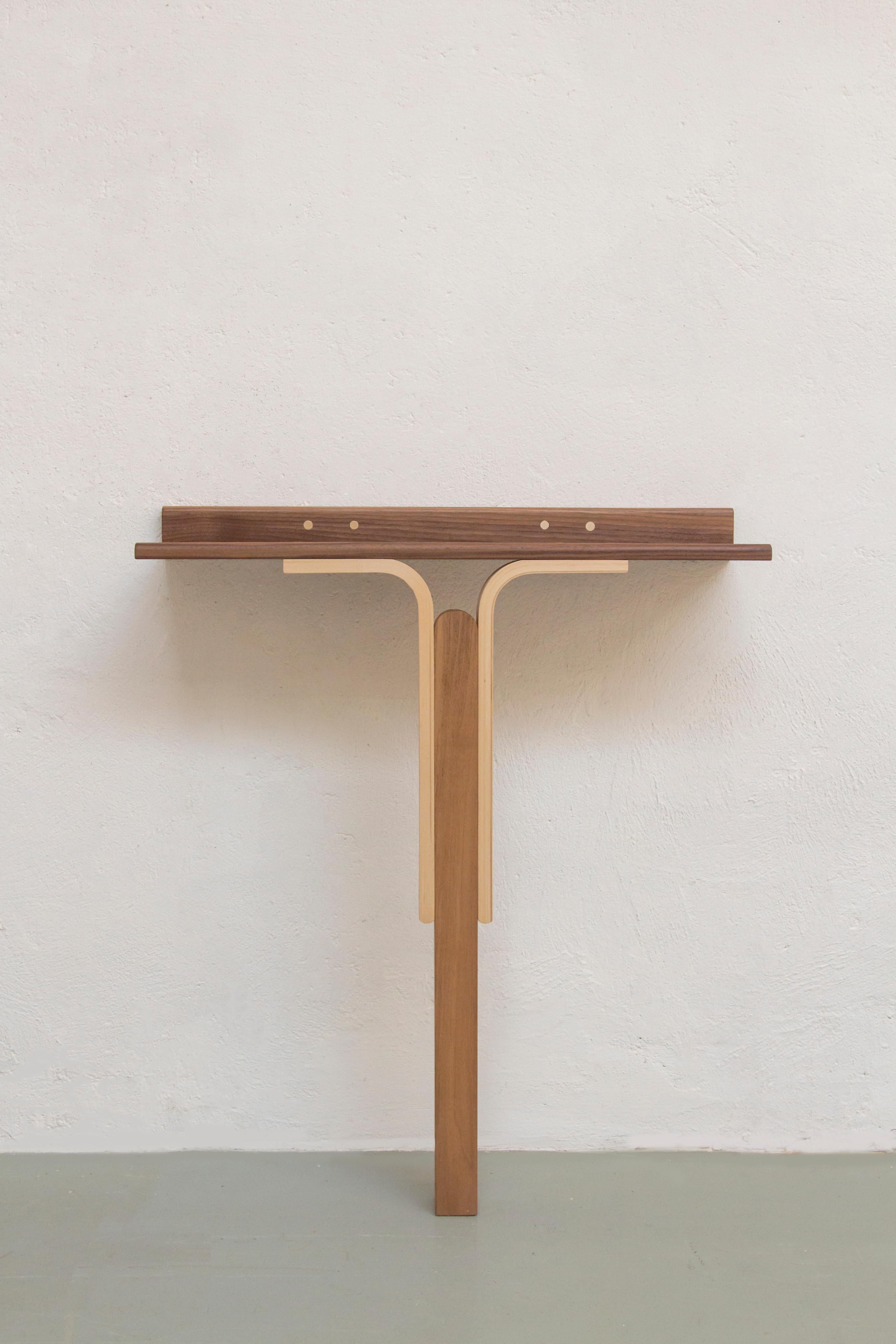 21st Century Contemporary Wood Console Table Handmade in Italy by Ilaria Bianchi For Sale 9