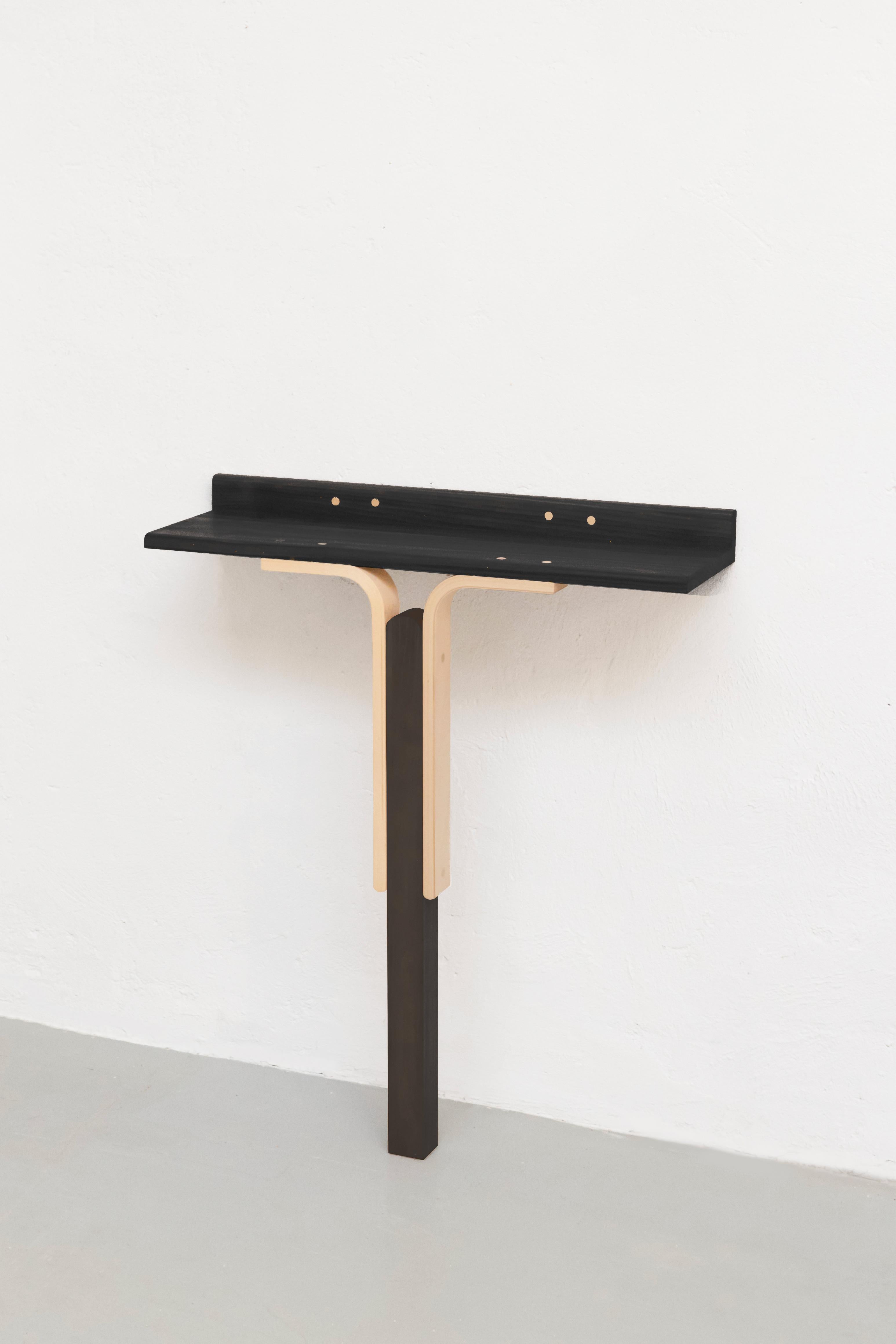 Art déco Table console en bois contemporaine du 21e siècle fabriquée à la main en Italie par Ilaria Bianchi en vente