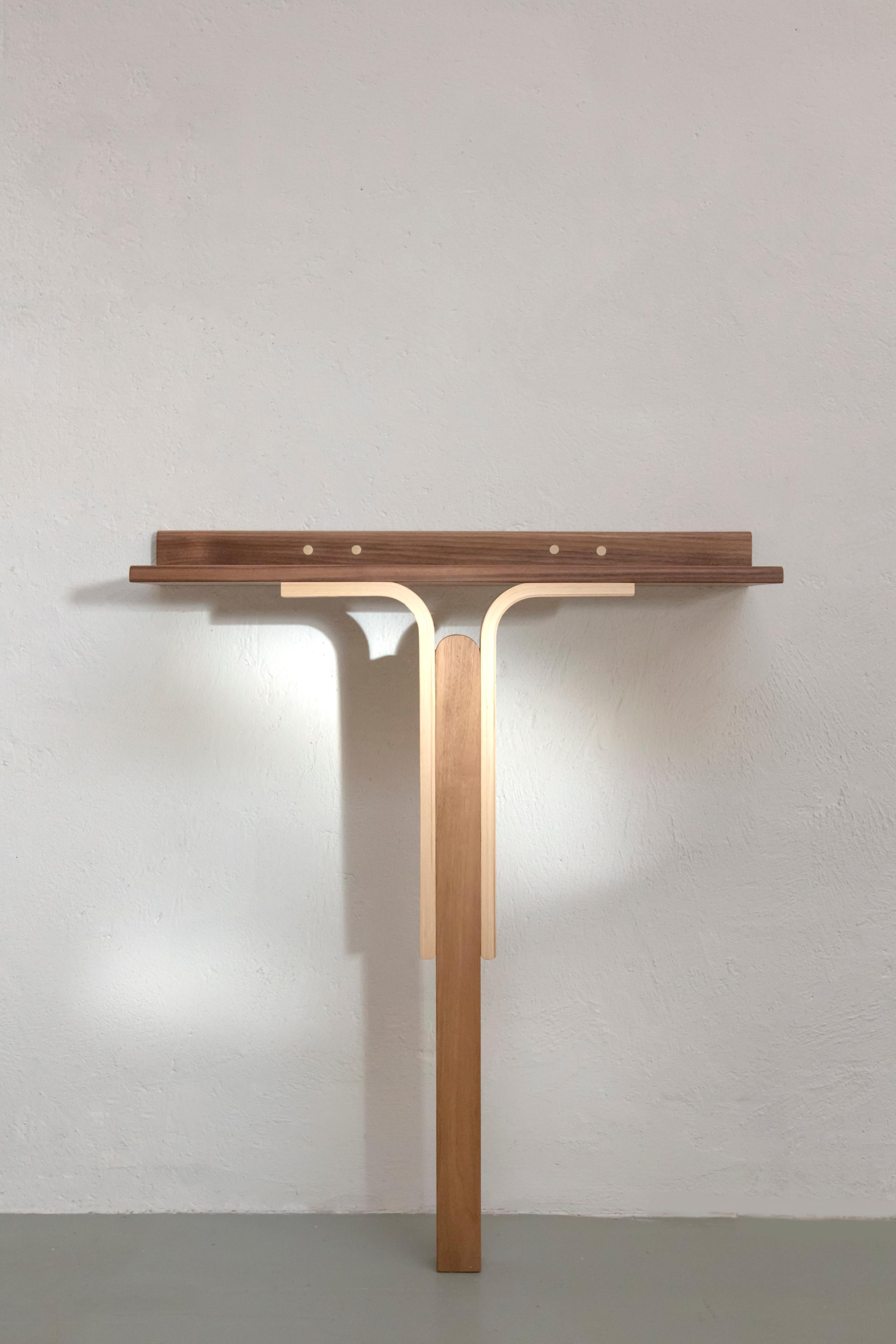 21st Century Contemporary Wood Console Table Handmade in Italy by Ilaria Bianchi In New Condition For Sale In Milan, IT