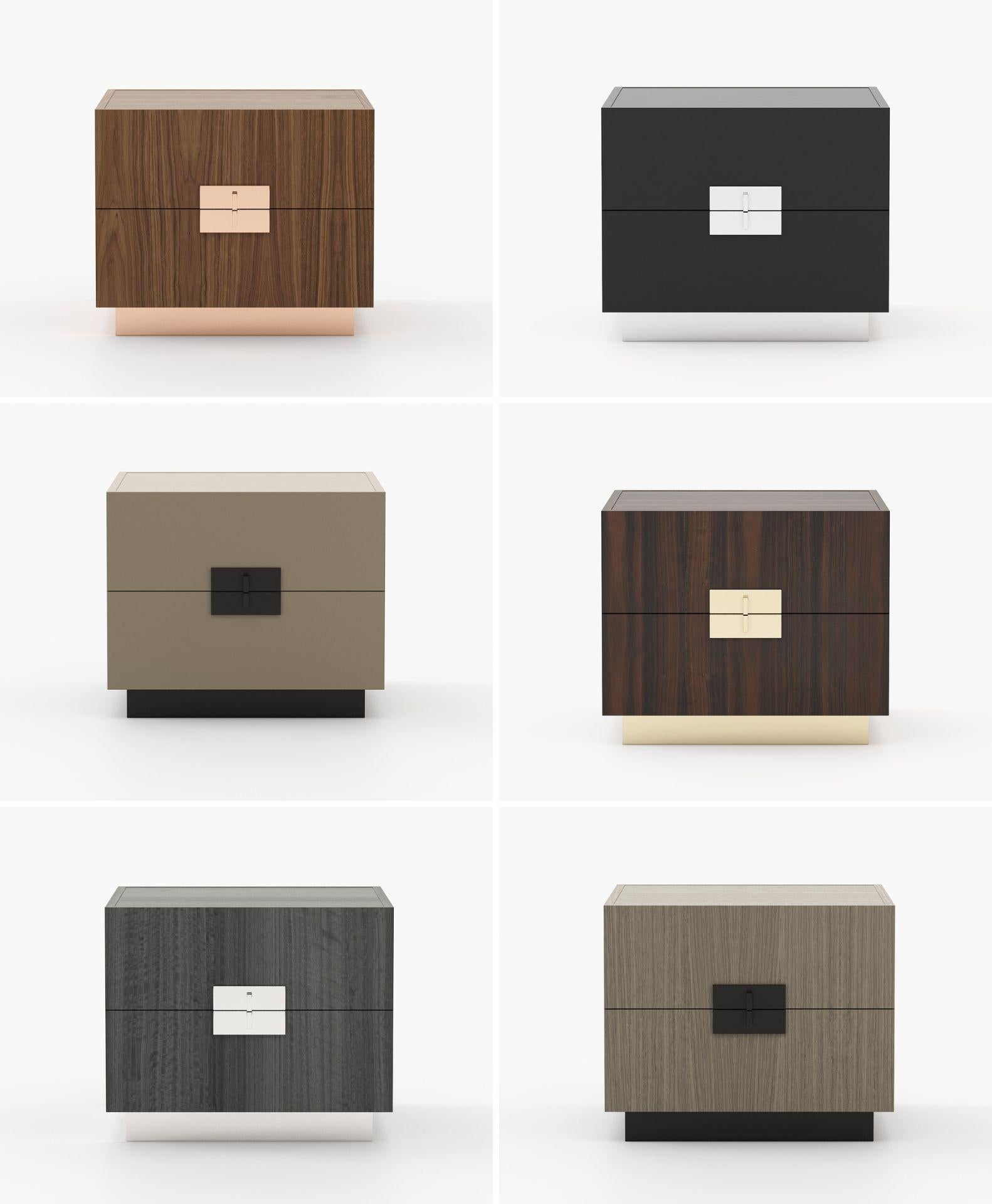 Portuguese 21st-century Contemporary wooden nightstand, fully customisable by laskasas For Sale