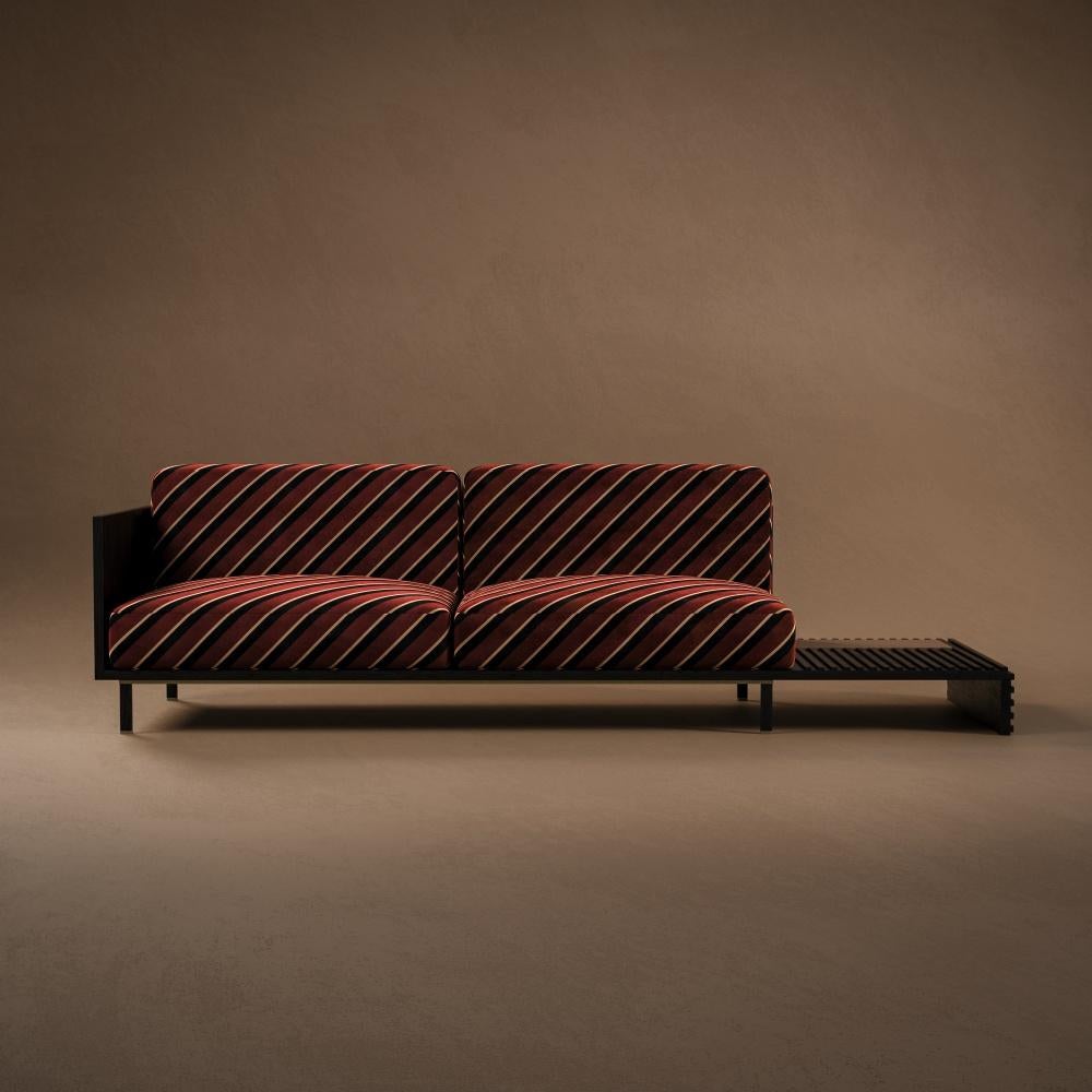 21st Century Conway II Striped Sofa Wood Made in Portugal by Wood Tailors For Sale 9