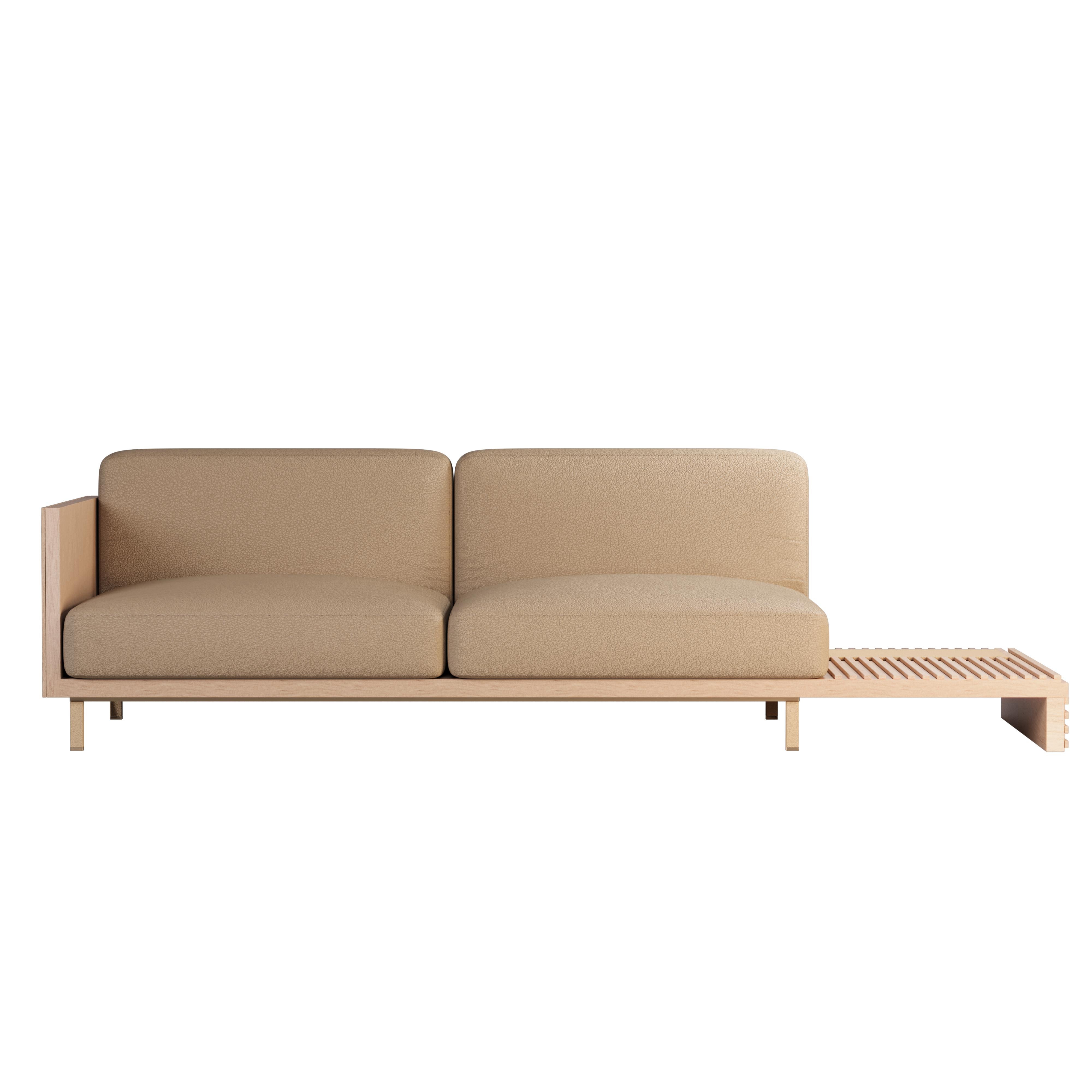 21st Century Conway II Striped Sofa Wood Made in Portugal by Wood Tailors For Sale 1