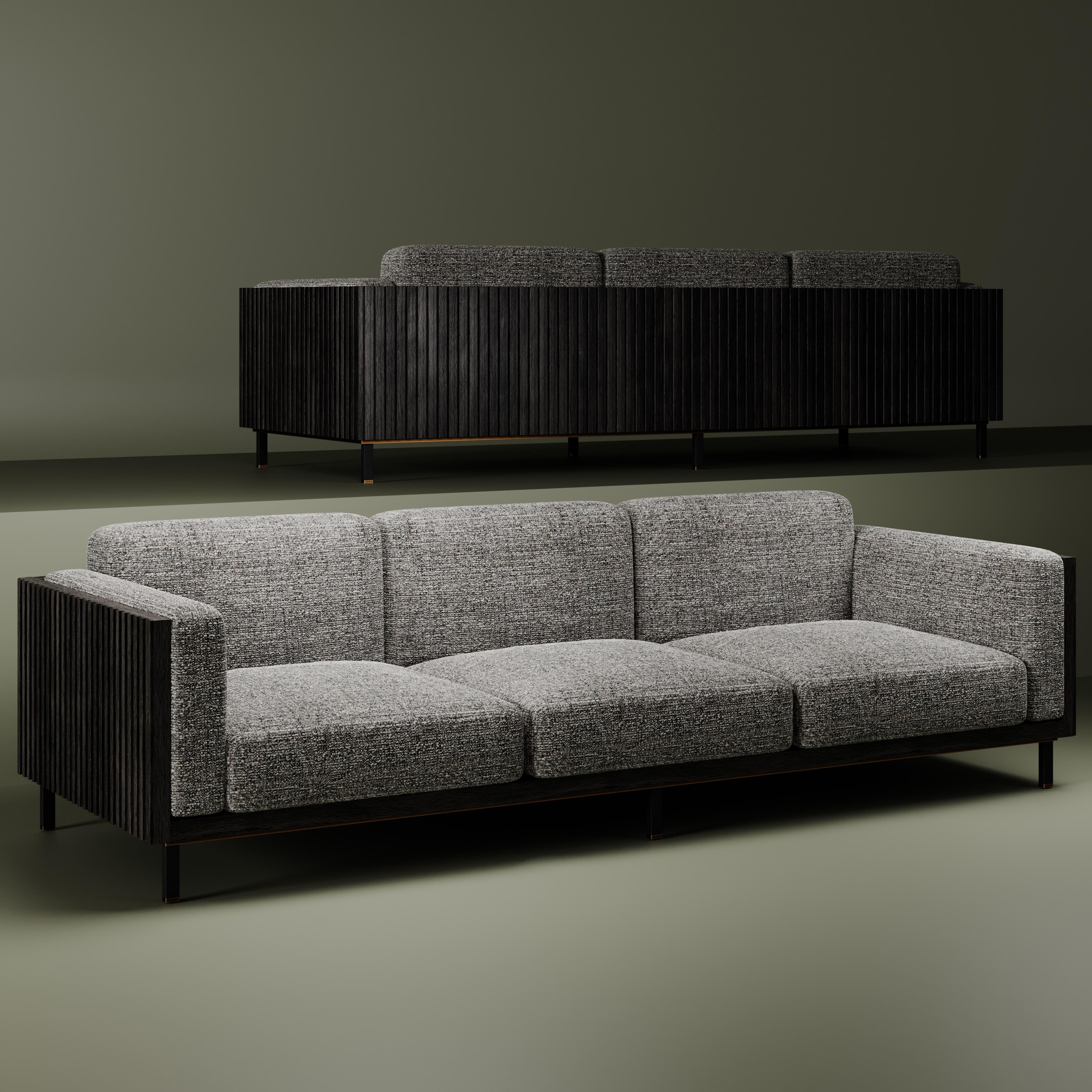 21st Century Conway Sofa Walnut Wood For Sale 1