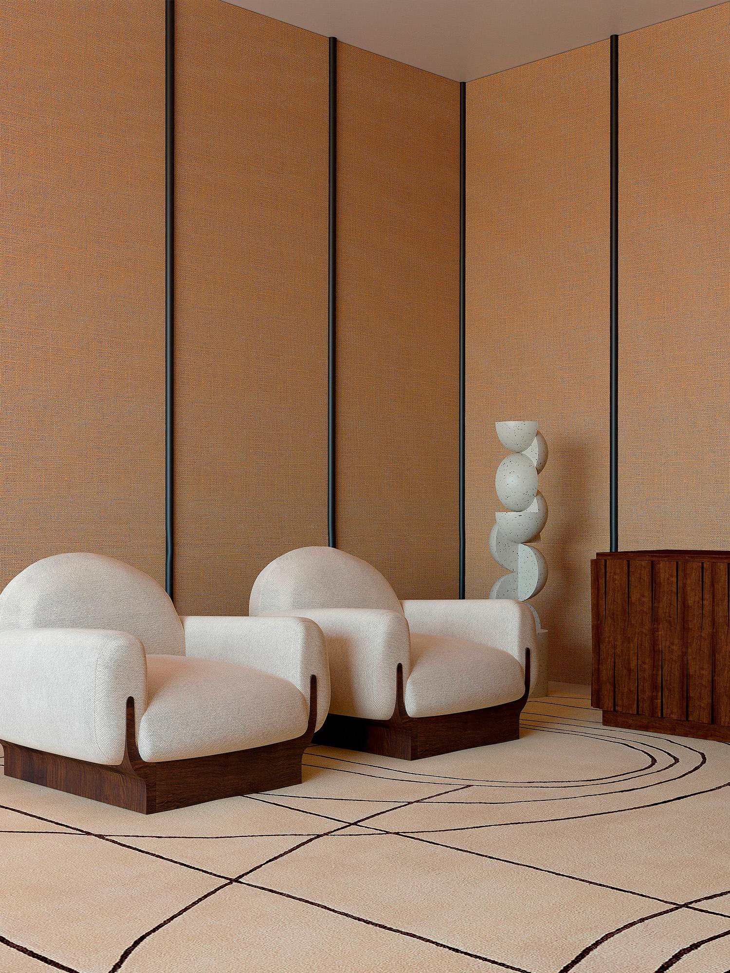 Sillón Copacabana Siglo XXI, base de roble oscurecido, by Duistt Siglo XXI y contemporáneo en venta