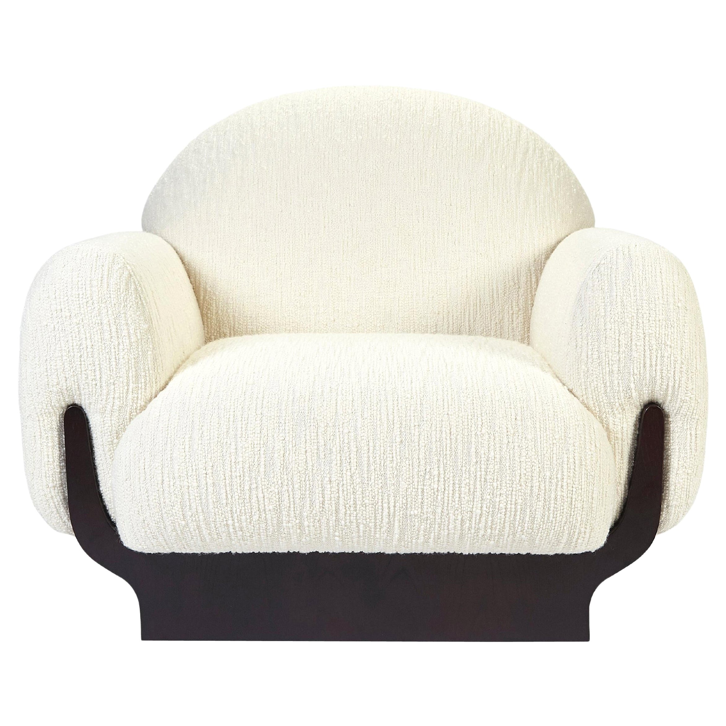 21st Century Copacabana Armchair, Darkened Oak Base, by Duistt