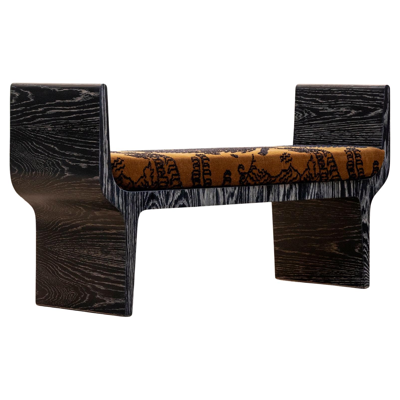 21st Century Copacabana Bench, Black Limed Oak by Duistt, by Duistt