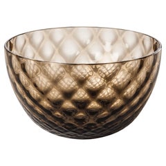21st Century Coppetta Carnevale Glass Bowl in Grey by Venini