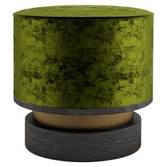21st Century Cotton Velvet Wyo Stool Ashwood