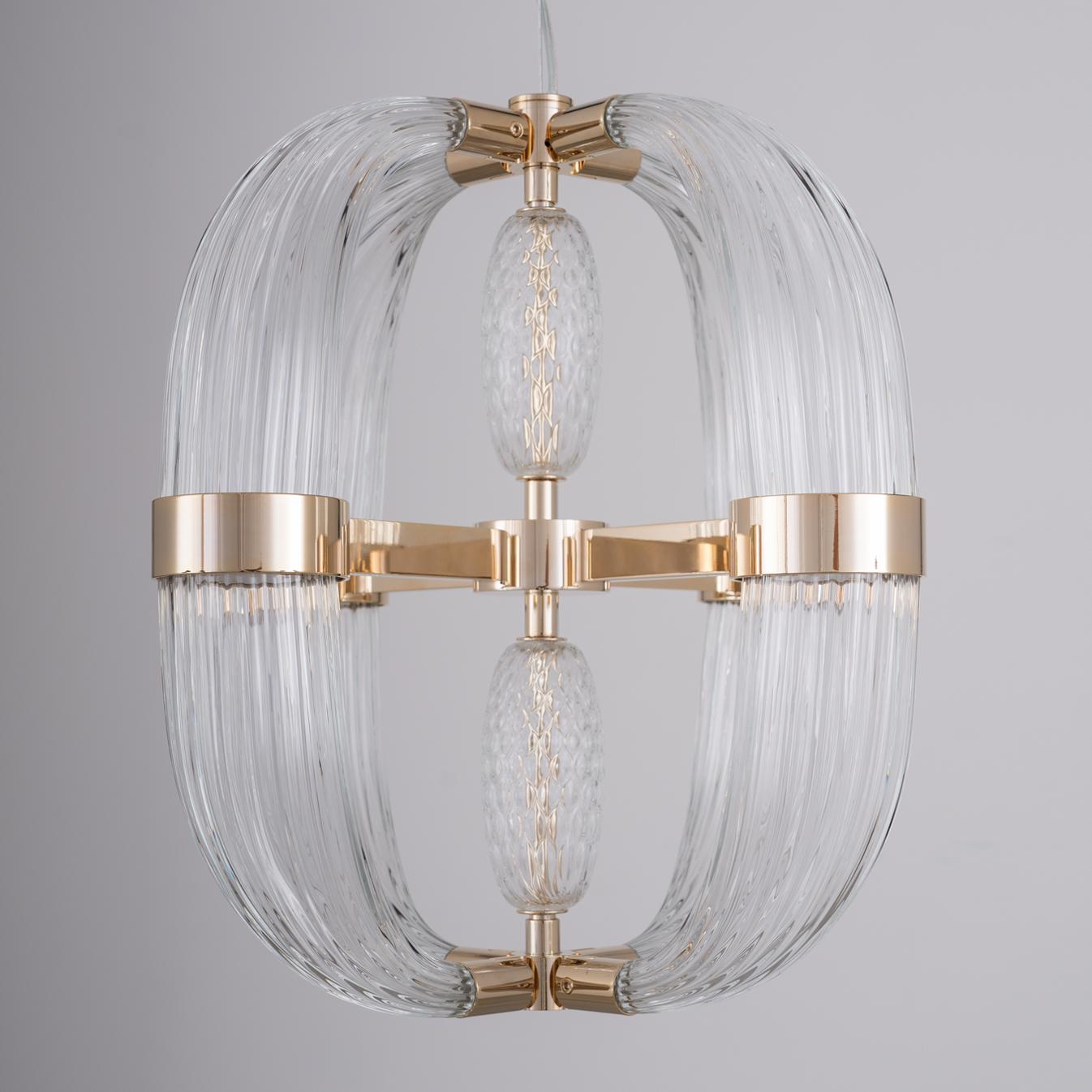 Italian 21st Century Coup de Foudre Clear Blown Glass Chandelier by Roberto Lazzeroni For Sale