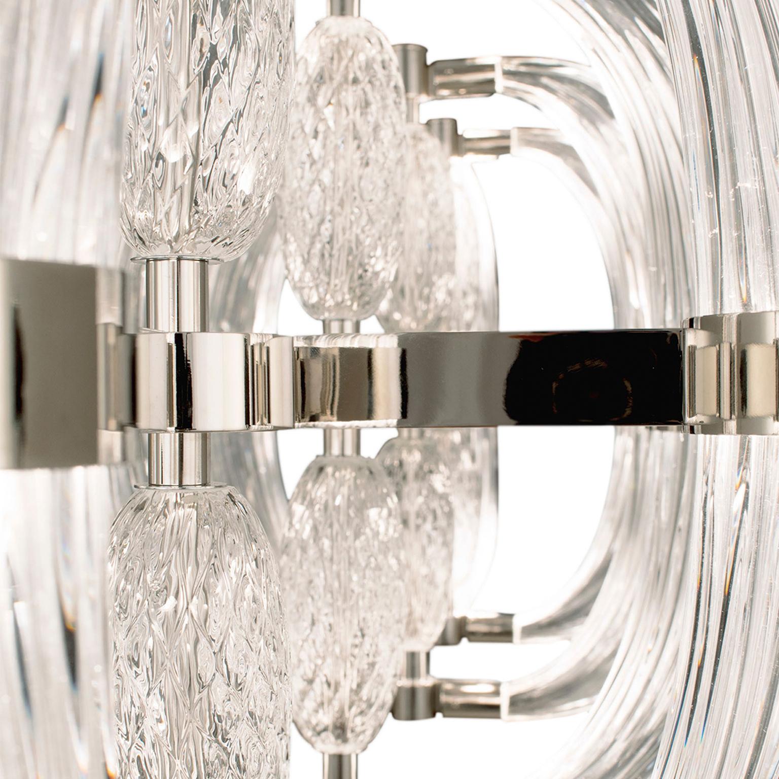 Italian 21st Century Coup de Foudre Clear Glass Chandelier by Roberto Lazzeroni For Sale