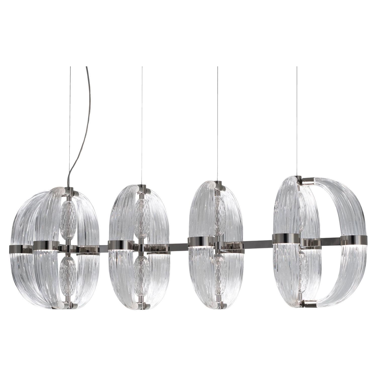 21st Century Coup de Foudre Clear Glass Chandelier by Roberto Lazzeroni For Sale