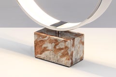 21st Century Created by William Pianta Table Lamp ECLISS 45 Polish Chrome Red M