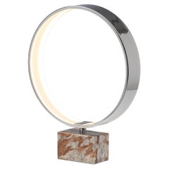 21st Century Created by William Pianta Table Lamp ECLISS 45 Polish Chrome Red M