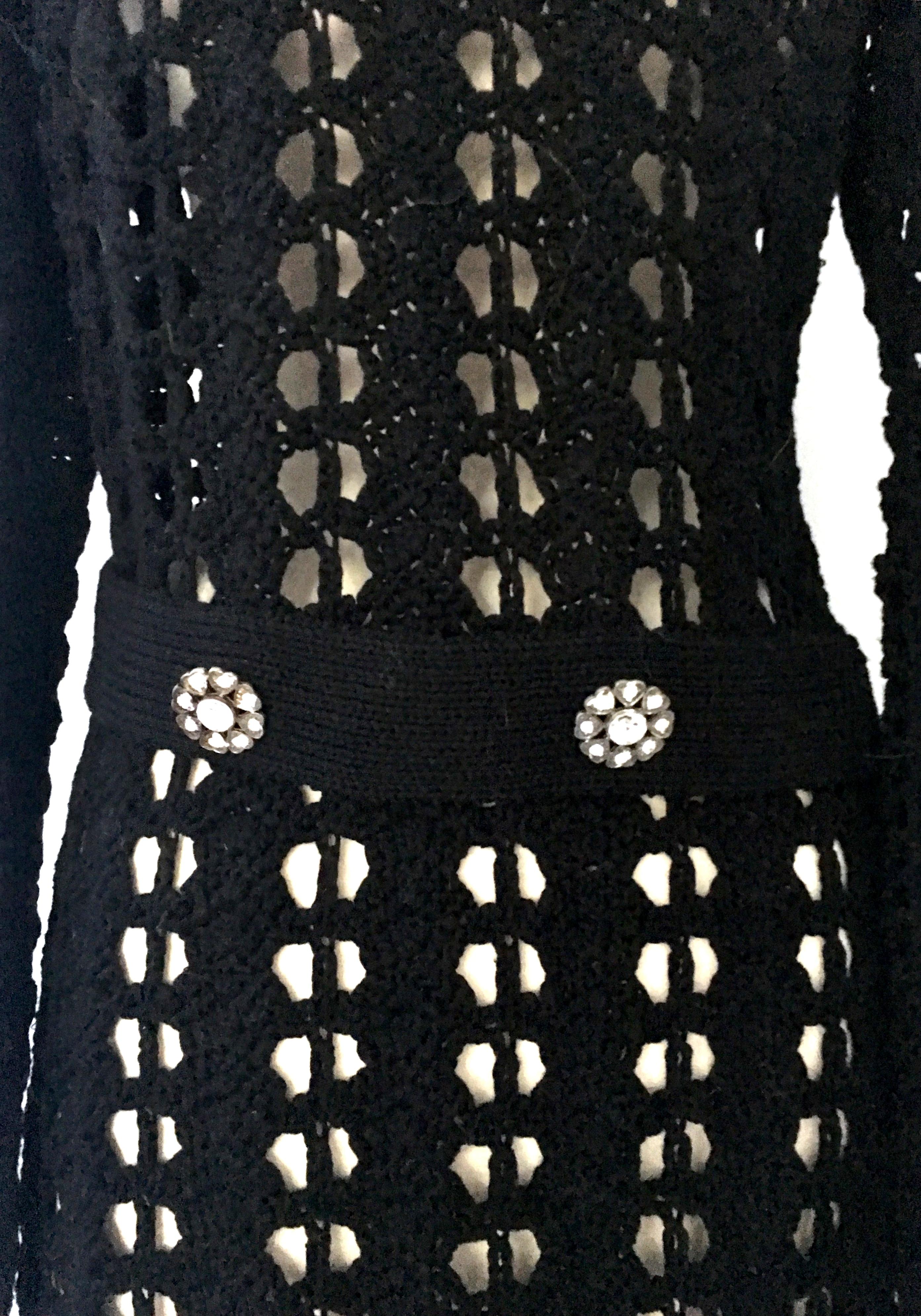 21st Century Crochet & Fox Fur Sweater Jacket By, 525 America 7