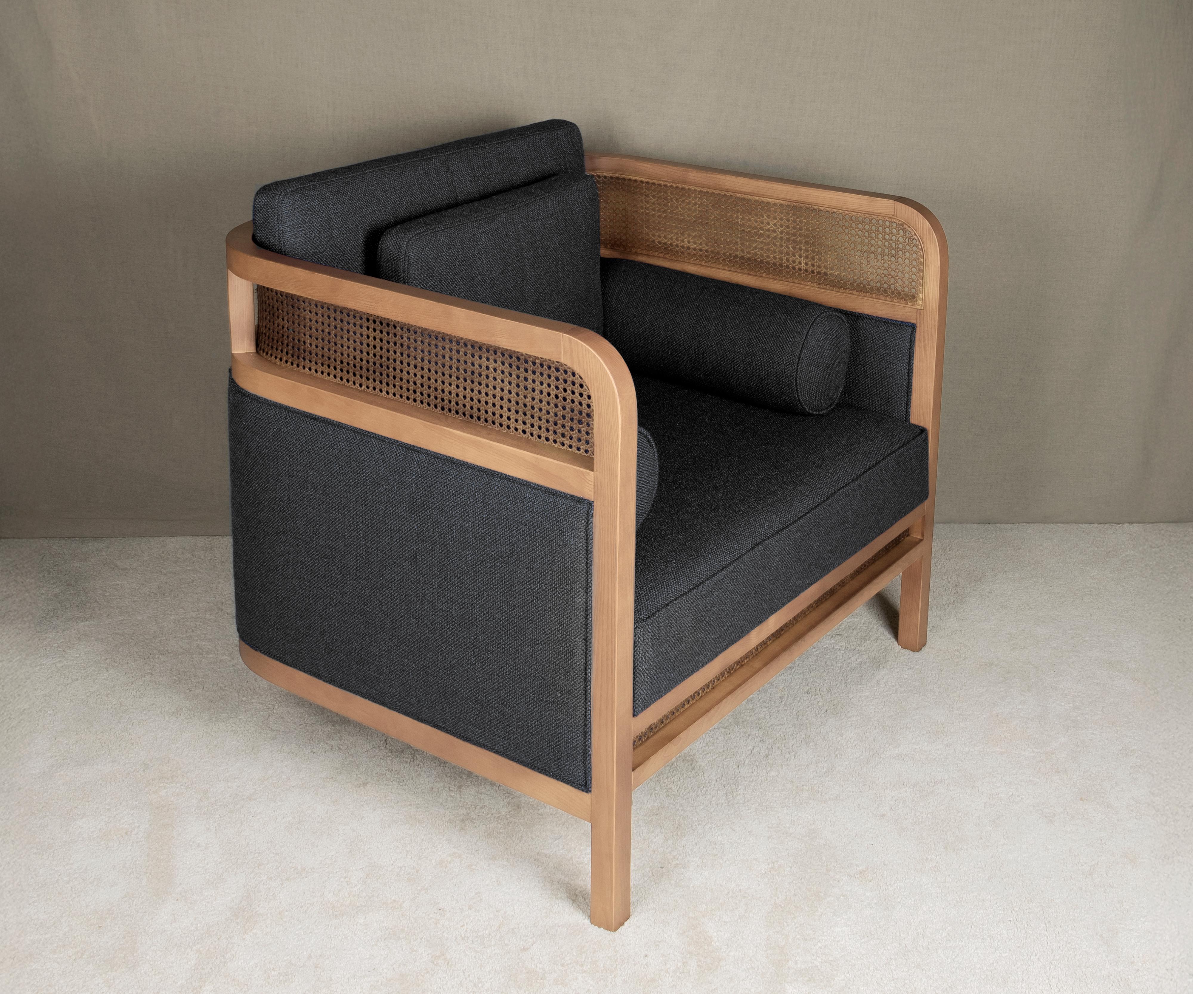 Fauteuil Crockford du 21e siècle en bois de noyer Fabriqué à la main au Portugal par Wood Tailors en vente 1