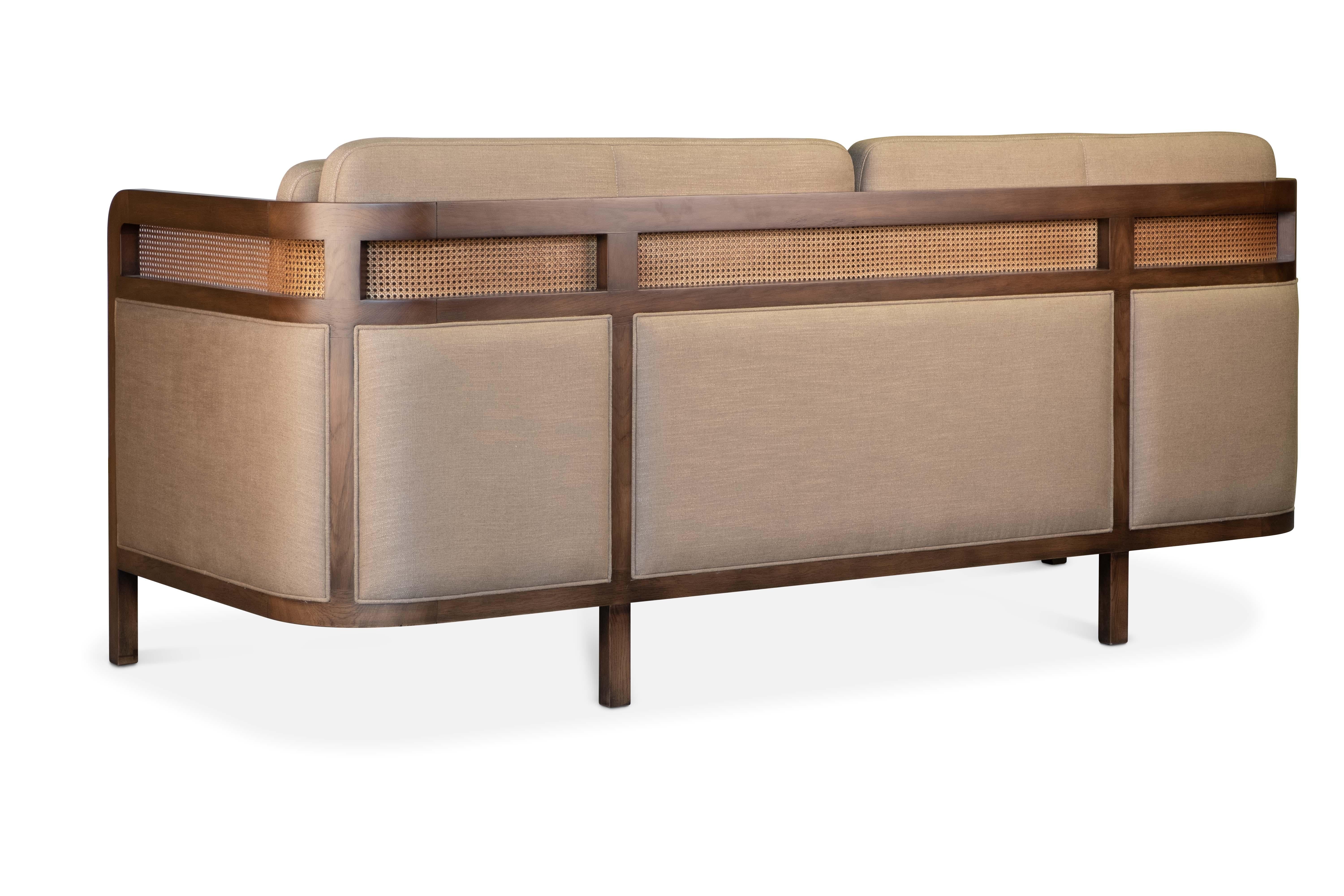 21st Century Crockford Striped Sofa Wood Made in Portugal by Wood Tailors In New Condition For Sale In RIO TINTO, PT