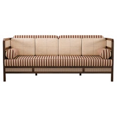 Gestreiftes Crockford-Sofaholz des 21. Jahrhunderts, hergestellt in Portugal von Wood Tailors