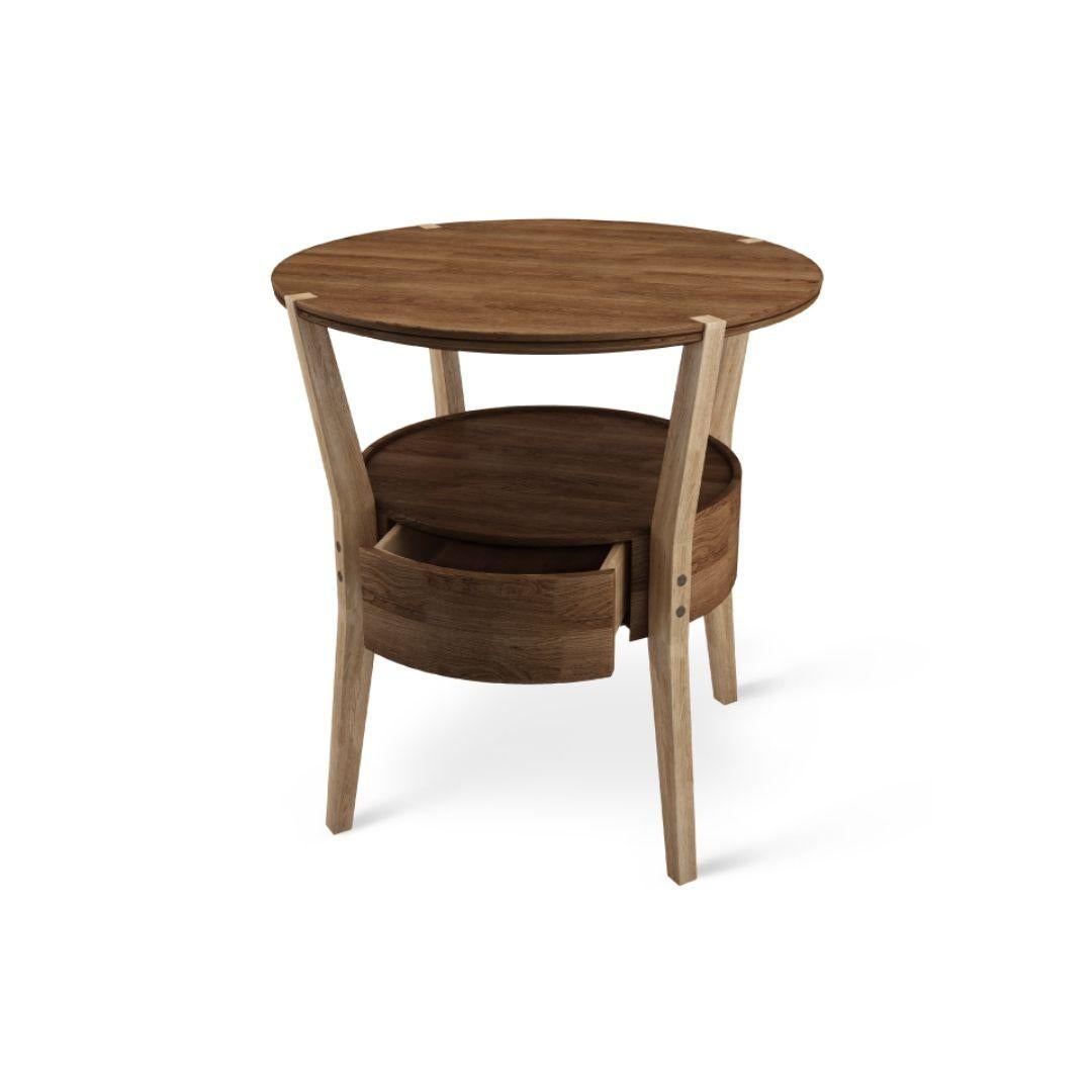 Portuguese 21st Century Cromwell Side Table Walnut Wood For Sale