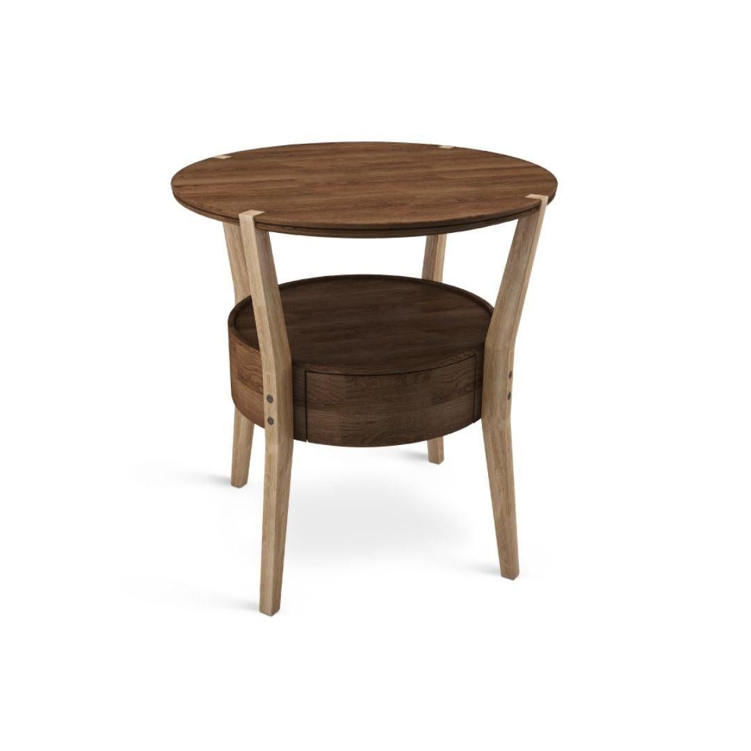 Woodwork 21st Century Cromwell Side Table Walnut Wood For Sale