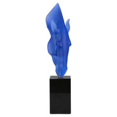 21st Century Crystal Glass Sculpture Entitled "Still Water" by Nic Fiddian Green