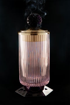 Art Deco Crystal Incense Burner by Oggetti D'Arte, Handmade in Italy