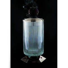 Art Deco Handcrafted Crystal Incense Burner by Oggetti D'Arte, Italy