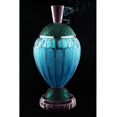 Art Deco Crystal Incense Burner by Oggetti D'Arte, Italy, 30cm
