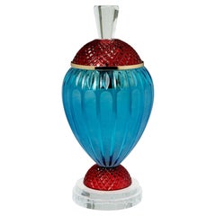 Art Deco Crystal Incense Burner by Maker Oggetti D'Arte, Italy, 30cm