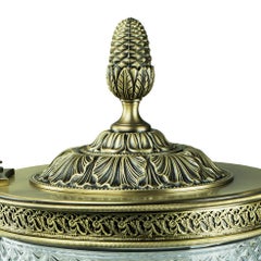 21st Century crystal waste-bin with cover