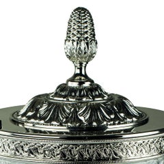 21st Century crystal waste-bin with cover