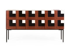 21st Century Cubo Inlaid Sideboard in Ash, Maple, Walnut, Made in Italy, Hebanon