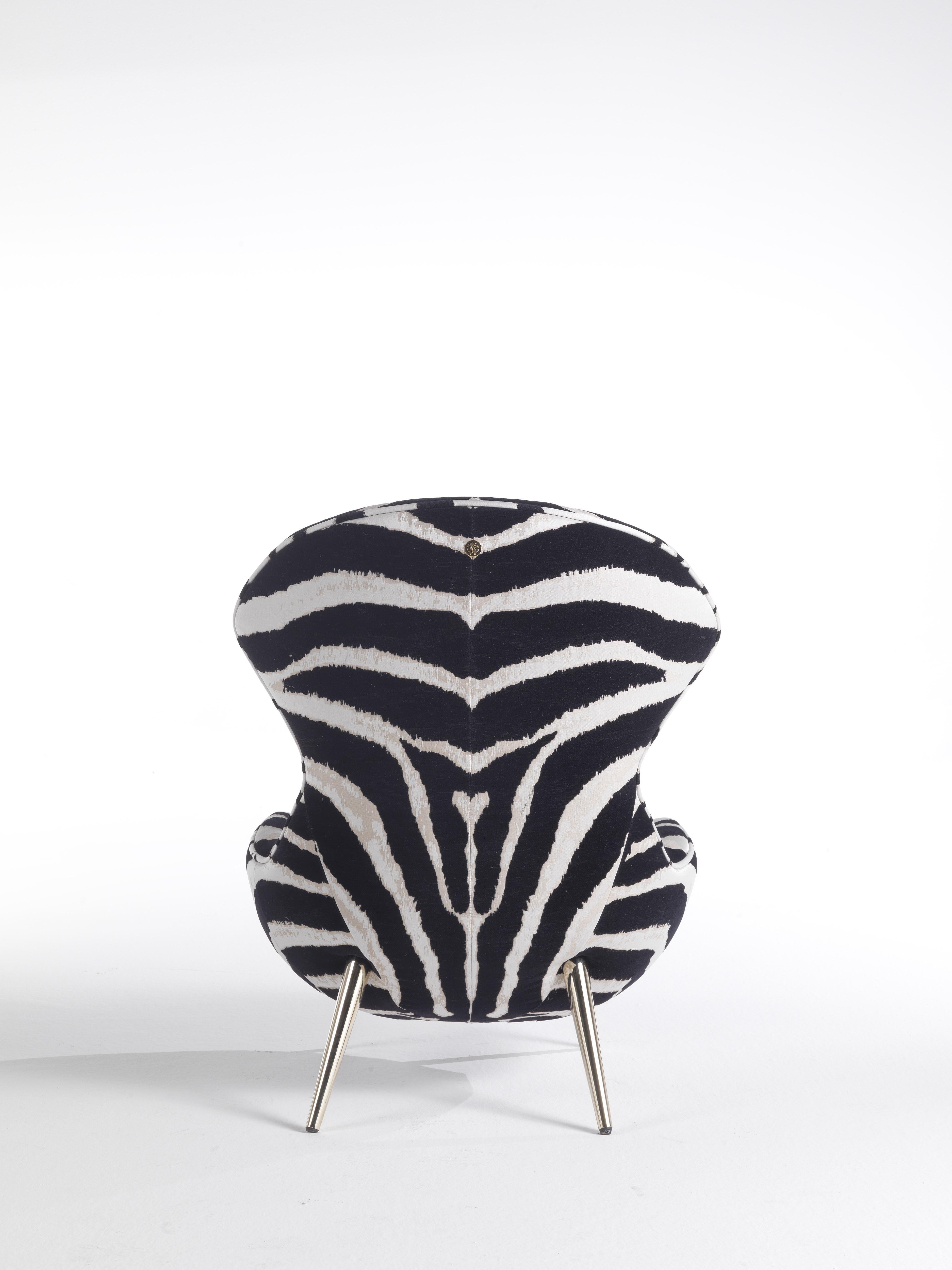 Modern 21st Century Curacao Bergère in Fabric by Roberto Cavalli Home Interiors
