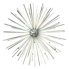 21st Century Curtis Jere Large Chrome Sputnik Sculpture, Signed