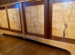 Custom Inlaid Wood Sideboard of Spalted Maple and Ash by Noden Design Studios NJ