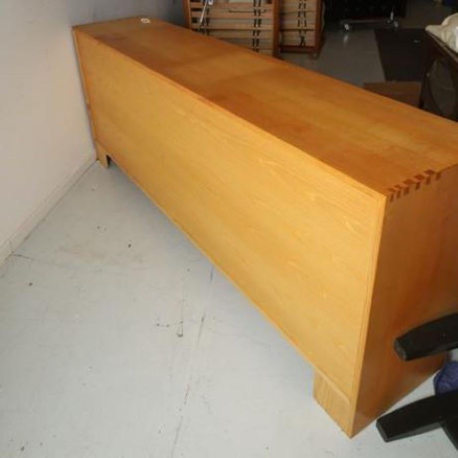Steel Custom Inlaid Wood Sideboard of Spalted Maple and Ash by Noden Design Studios NJ For Sale