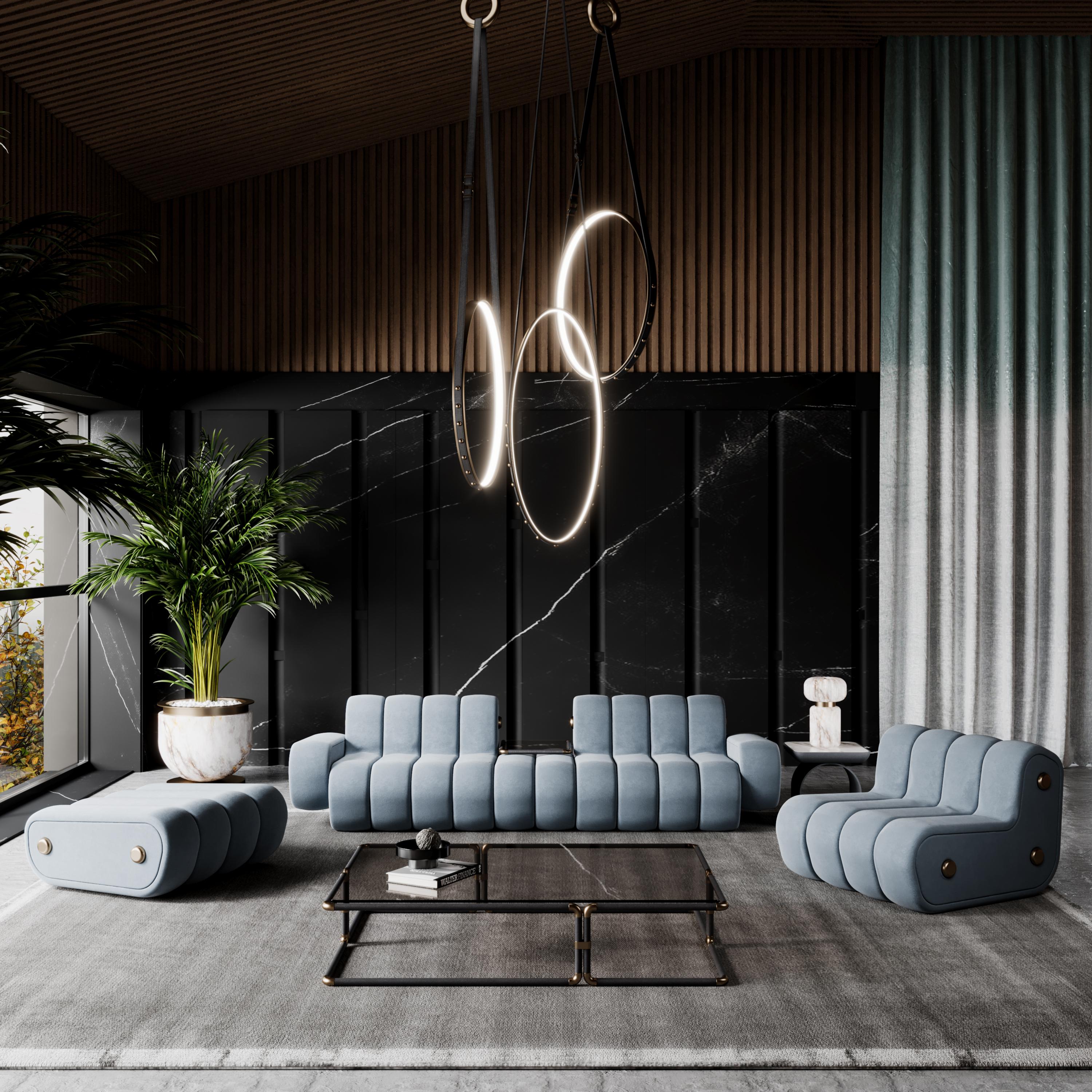 Laiton Fauteuil Dakota du 21e siècle en laiton brossé vieilli fabriqué au Portugal en vente