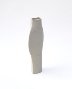 21. Jahrhundert Dal N°1 Vase aus weißer Keramik, handgefertigt in Frankreich