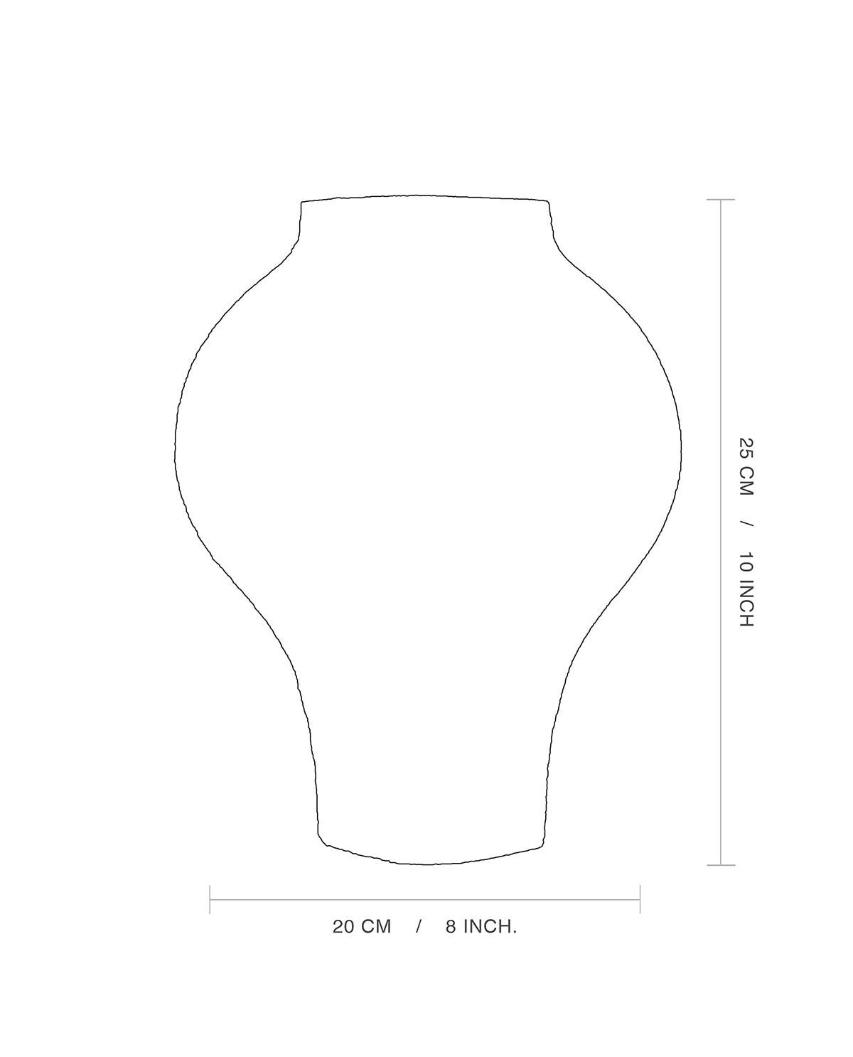 Argilla 21st Century Dal N°1 Vase in White Ceramic, Hand-Crafted in France in vendita