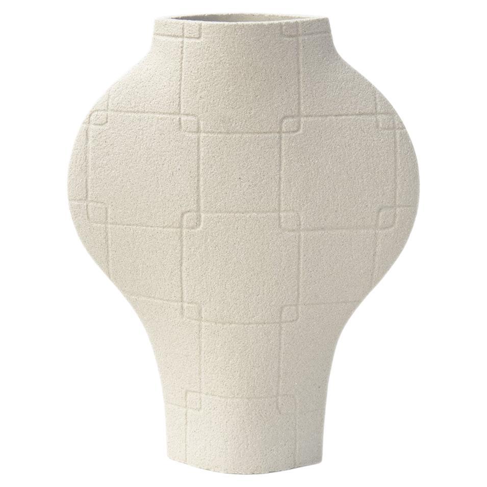 21st Century Dal N°1 Vase in White Ceramic, Hand-Crafted in France