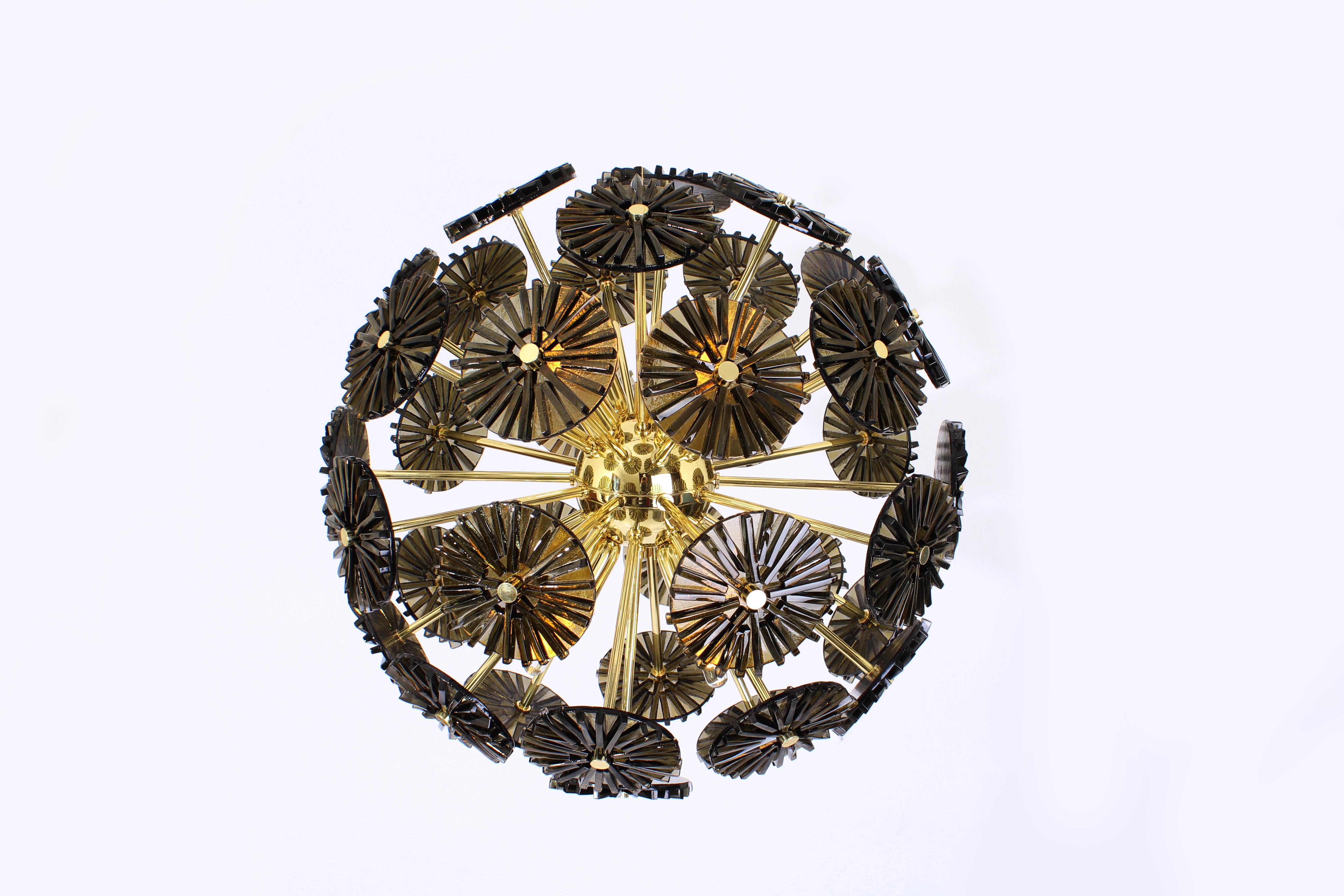 21st Century Dandelion Suspension Lamp Brass by Creativemary In New Condition For Sale In RIO TINTO, PT
