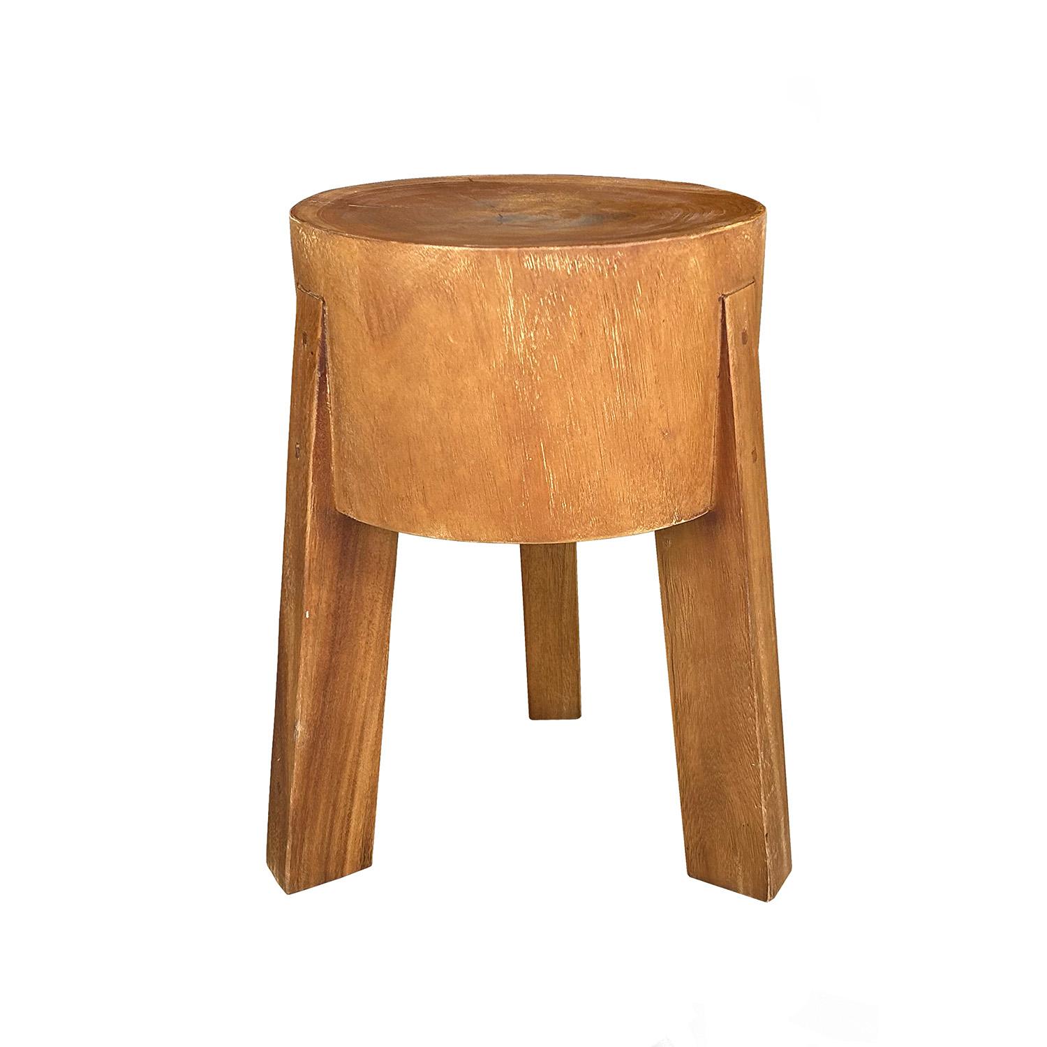Danois Tabouret danois tropical du 21e siècle - Petite table d'appoint ronde scandinave en vente