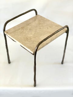 21st Century Darkened Bronze Side Table